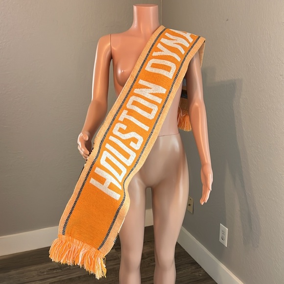 Houston Dynamo Soccer Scarf MLS Soccer Scarf Adidas sport team orange black #107 - Picture 3 of 9